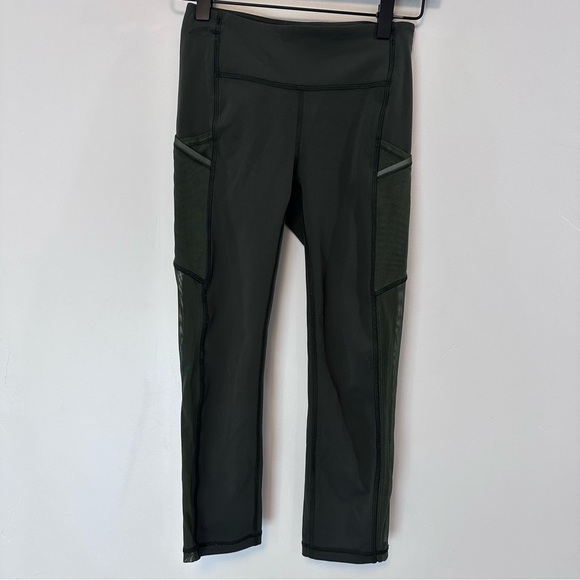 LULULEMON speed up crop 21” high mesh legging green size 2 - Picture 6 of 11